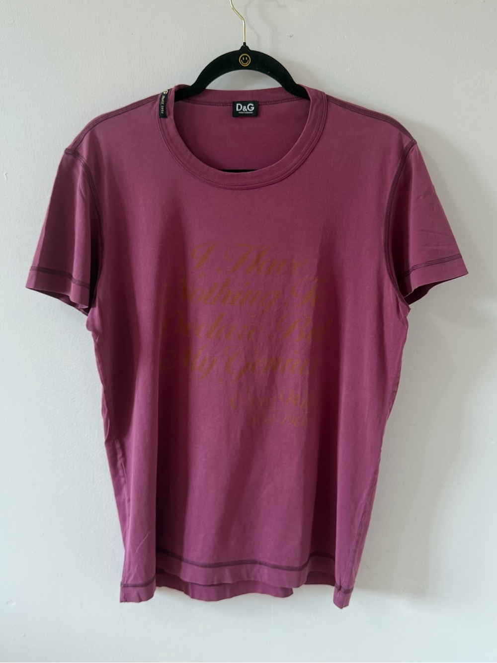 Archival D&G Women's Raspberry Script Logo Short-Sleeve Tee